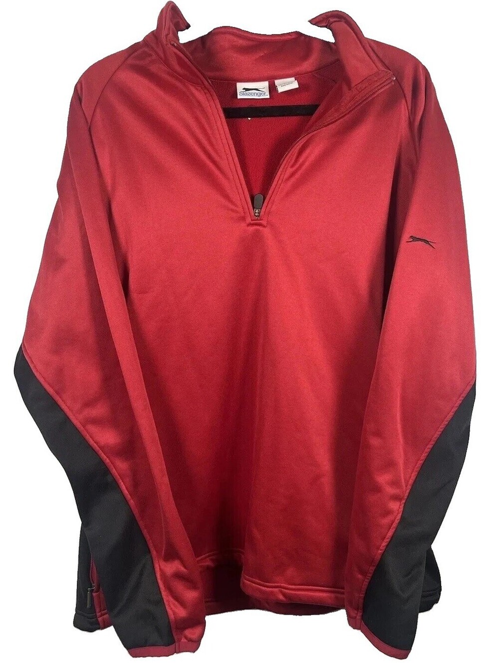 Slazenger Mens Red 1/4 Quarter Zip Pullover Size L